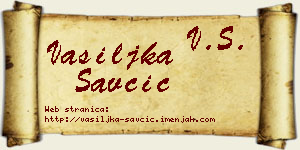 Vasiljka Savčić vizit kartica